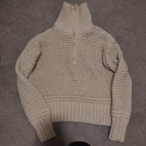 XS Quarter Zip Crocheted Sweater